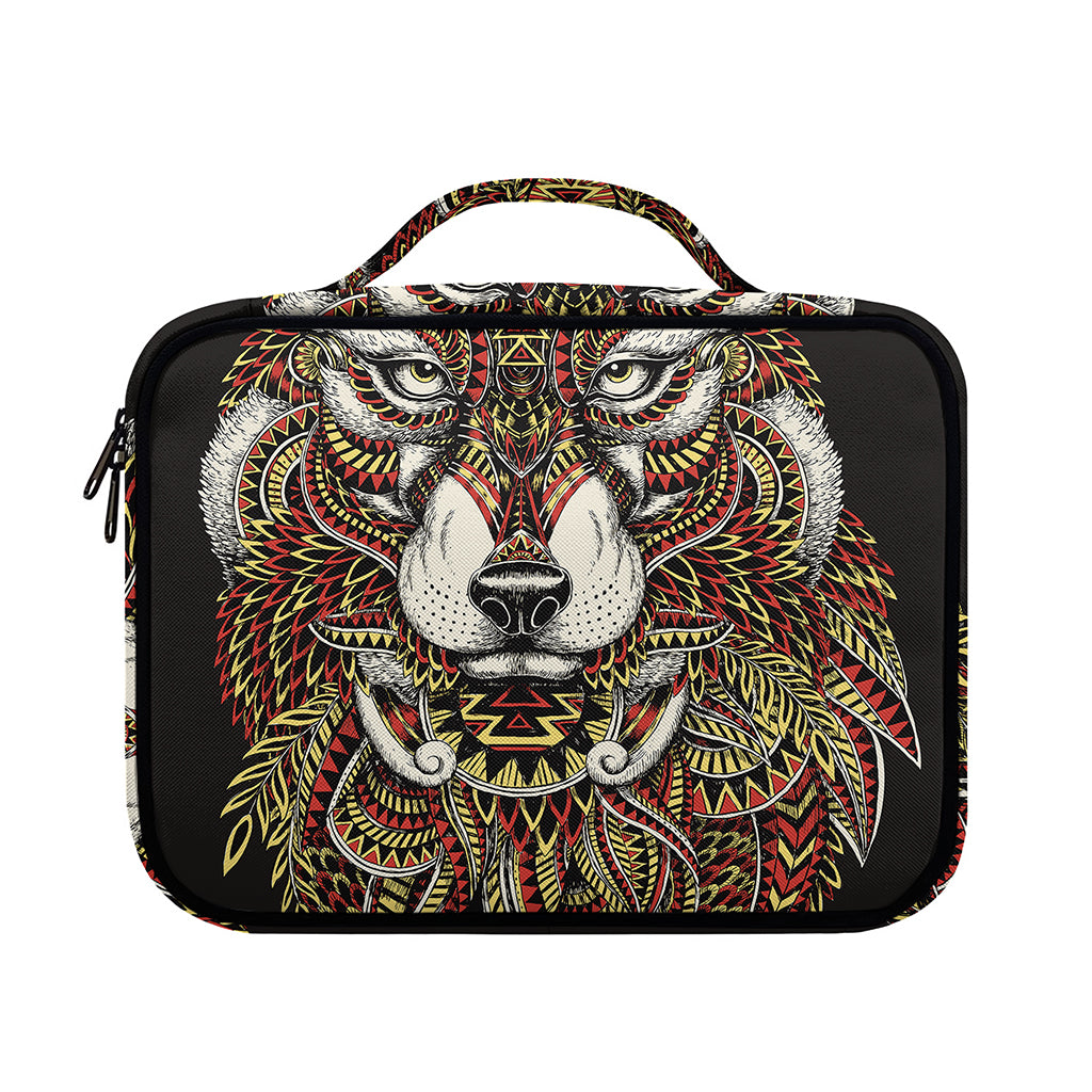 Native American Wolf Spirit Animal Print Briefcase Bible Bag