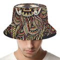Native American Wolf Spirit Animal Print Bucket Hat