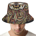 Native American Wolf Spirit Animal Print Bucket Hat