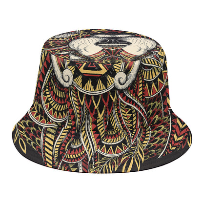 Native American Wolf Spirit Animal Print Bucket Hat