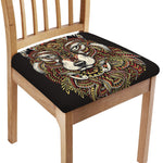 Native American Wolf Spirit Animal Print Chair Cushion Cover