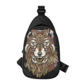 Native American Wolf Spirit Animal Print Sling Bag