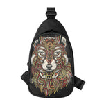 Native American Wolf Spirit Animal Print Chest Bag