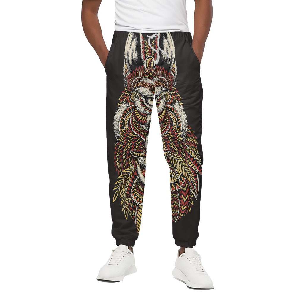 Native American Wolf Spirit Animal Print Cotton Pants