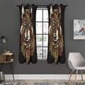 Native American Wolf Spirit Animal Print Grommet Curtain Panels