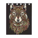 Native American Wolf Spirit Animal Print Curtain