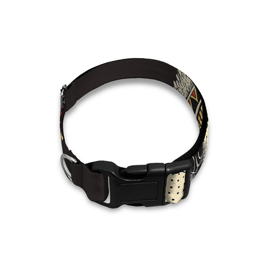 Native American Wolf Spirit Animal Print Dog Collar