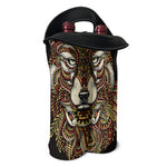 Native American Wolf Spirit Animal Print Double Neoprene Wine Tote
