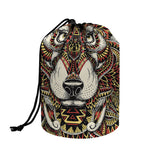 Native American Wolf Spirit Animal Print Drawstring Makeup Bag