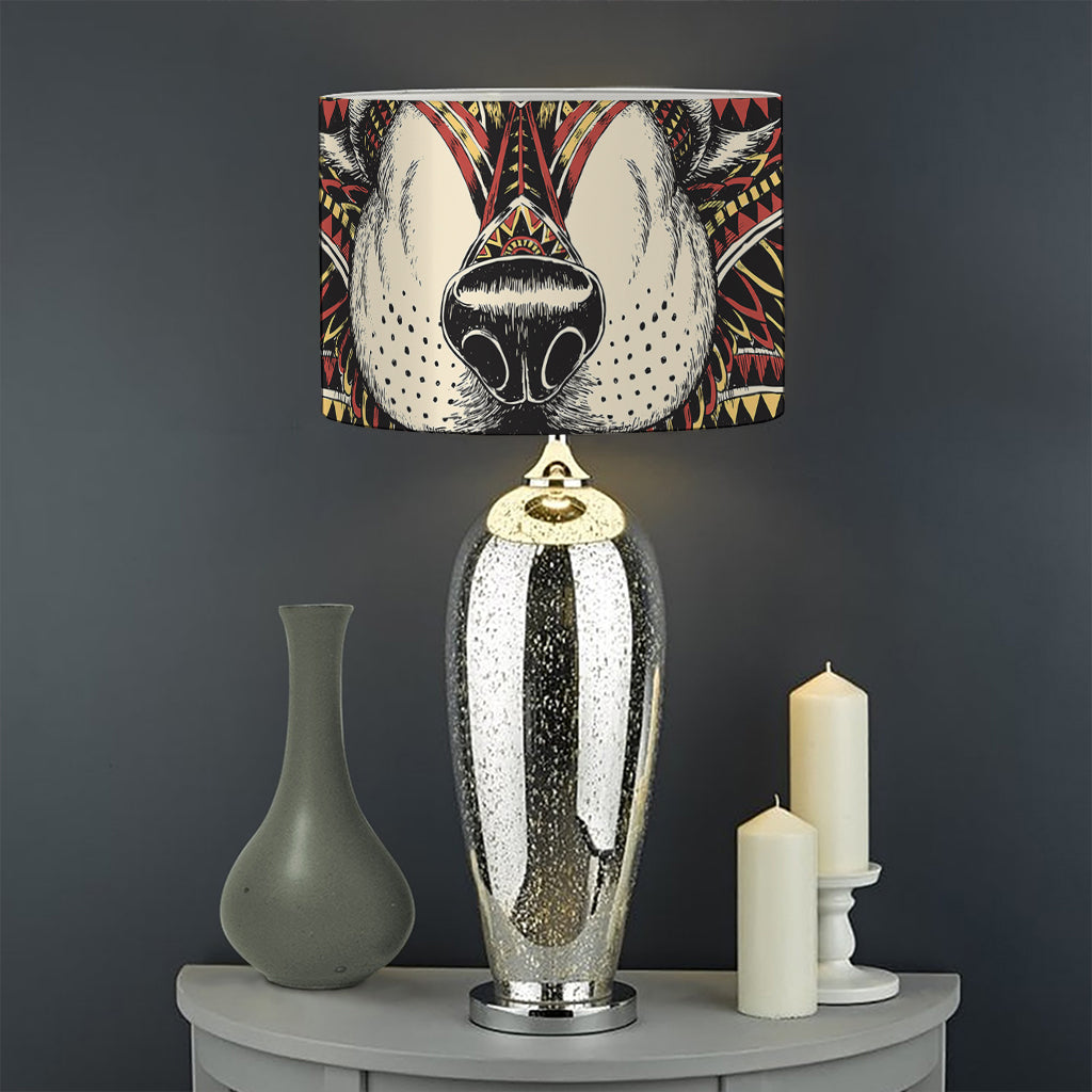 Native American Wolf Spirit Animal Print Drum Lamp Shade