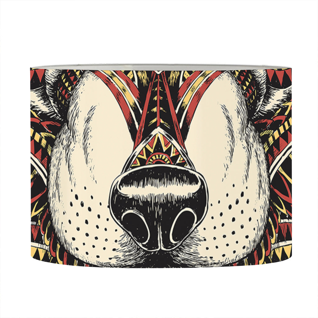 Native American Wolf Spirit Animal Print Drum Lamp Shade
