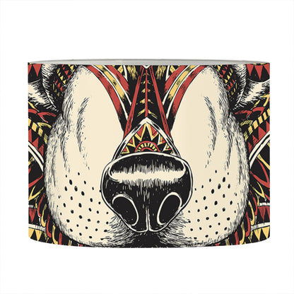 Native American Wolf Spirit Animal Print Drum Lamp Shade
