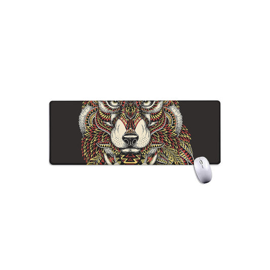 Native American Wolf Spirit Animal Print Extended Mouse Pad