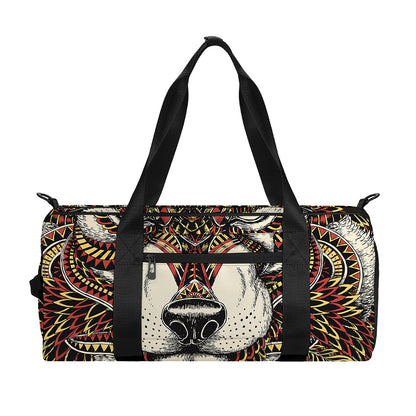 Native American Wolf Spirit Animal Print Gym Bag