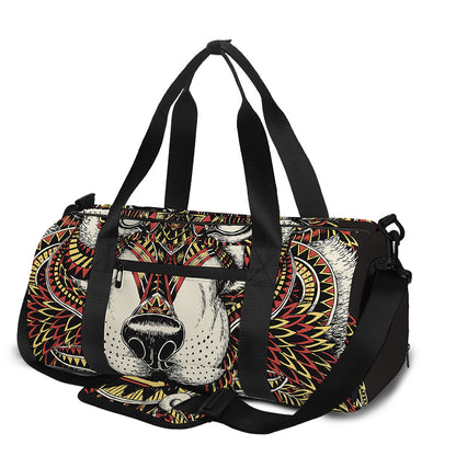 Native American Wolf Spirit Animal Print Gym Bag