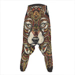 Native American Wolf Spirit Animal Print Hammer Pants