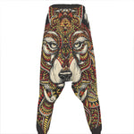 Native American Wolf Spirit Animal Print Hammer Pants
