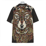 Native American Wolf Spirit Animal Print Hawaiian Shirt