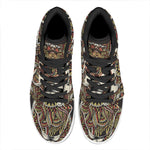 Native American Wolf Spirit Animal Print High Top Leather Sneakers