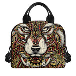 Native American Wolf Spirit Animal Print Insulated Lunch Bag