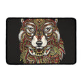 Native American Wolf Spirit Animal Print Kitchen Mat