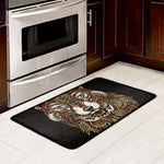 Native American Wolf Spirit Animal Print Kitchen Mat