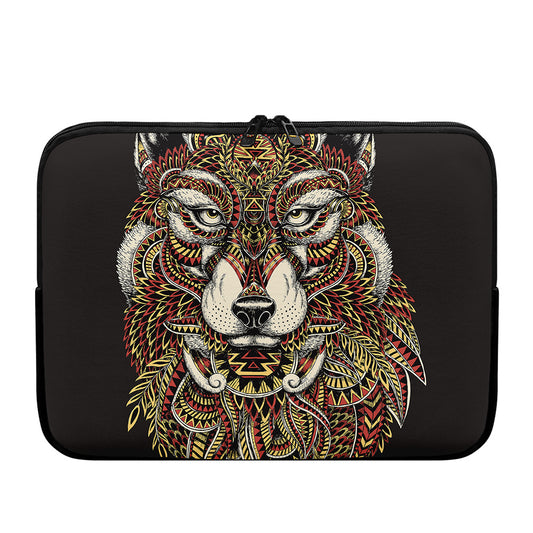 Native American Wolf Spirit Animal Print Laptop Sleeve