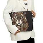 Native American Wolf Spirit Animal Print Laptop Sleeve