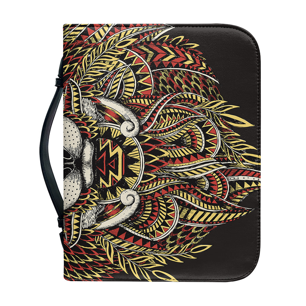 Native American Wolf Spirit Animal Print Leather Bible Cover