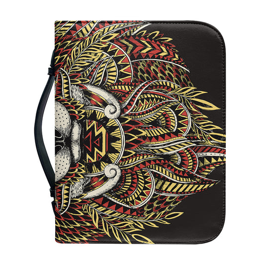 Native American Wolf Spirit Animal Print Leather Bible Cover