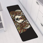 Native American Wolf Spirit Animal Print Long Kitchen Mat