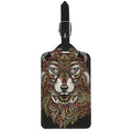 Native American Wolf Spirit Animal Print Luggage Tag