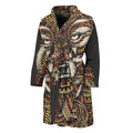 Native American Wolf Spirit Animal Print Men's Bathrobe