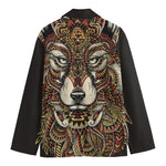 Native American Wolf Spirit Animal Print Men's Blazer