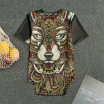 Native American Wolf Spirit Animal Print Men's Bodysuit