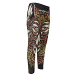 Native American Wolf Spirit Animal Print Men's Compression Pants