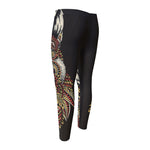 Native American Wolf Spirit Animal Print Men's Compression Pants