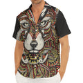 Native American Wolf Spirit Animal Print Men's Deep V-Neck Shirt