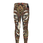 Native American Wolf Spirit Animal Print Men's leggings