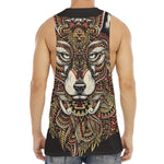 Native American Wolf Spirit Animal Print Men's Muscle Tank Top