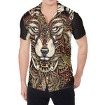 Native American Wolf Spirit Animal Print Men's Shirt