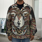 Native American Wolf Spirit Animal Print Men's Shirt Jacket