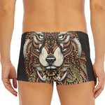 Native American Wolf Spirit Animal Print Men's Short Boxer Briefs