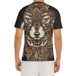 Native American Wolf Spirit Animal Print Men's Short Sleeve Rash Guard