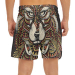 Native American Wolf Spirit Animal Print Men's Split Running Shorts