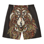 Native American Wolf Spirit Animal Print Men's Swim Trunks