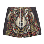 Native American Wolf Spirit Animal Print Mesh Shorts