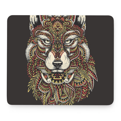 Native American Wolf Spirit Animal Print Mouse Pad