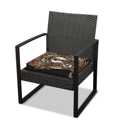 Native American Wolf Spirit Animal Print Outdoor Seat Cushion Cover