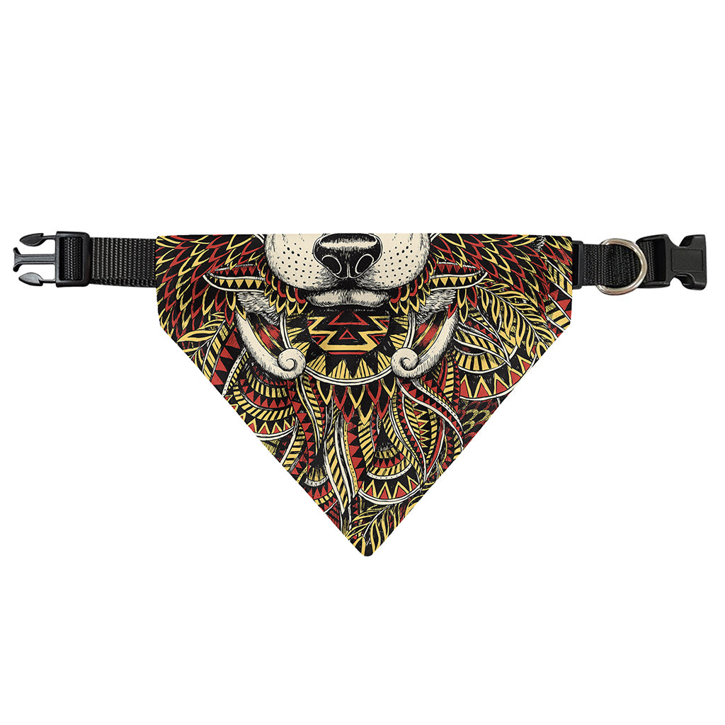 Native American Wolf Spirit Animal Print Over The Collar Dog Bandana